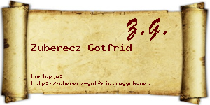 Zuberecz Gotfrid névjegykártya